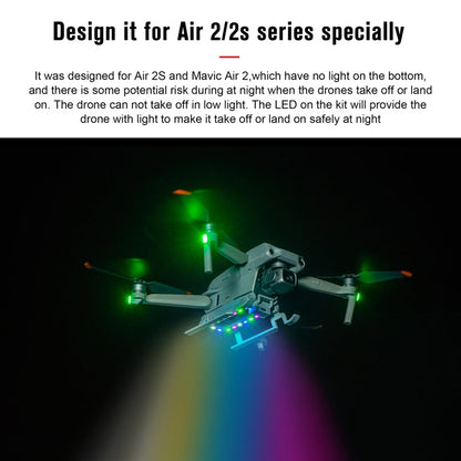 STARTRC Luz LED Plegable Anti-caída Bastidor de Entrenamiento de Tren de Aterrizaje Elevado para DJI Air 2S (Gris) — imagen 4