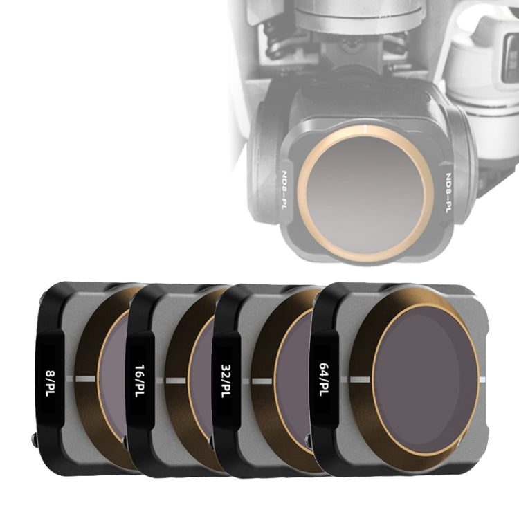 Filtro de lente JSR Dron 4 en 1 ND8-PL + ND16-PL + ND32-PL + ND64-PL para DJI Mavic Air 2