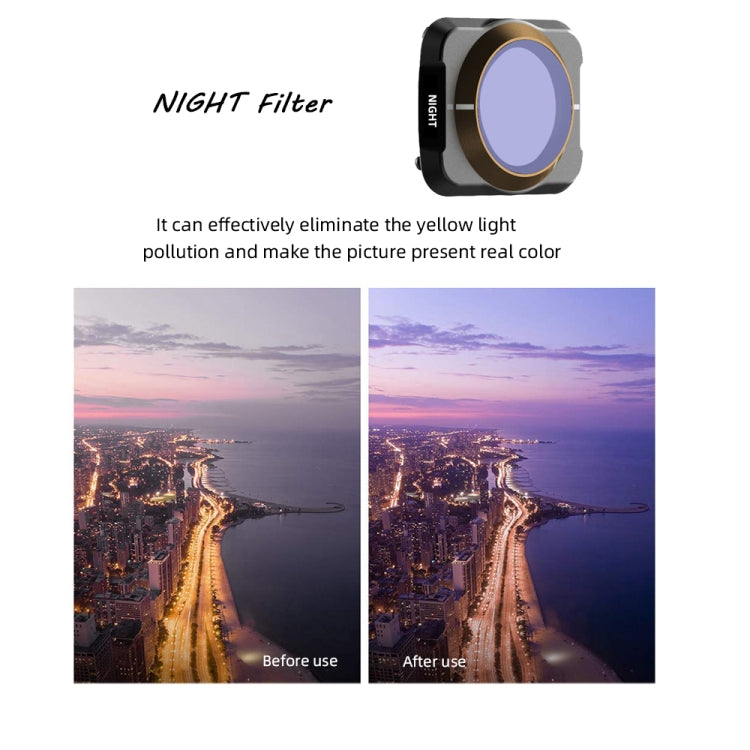Filtro de lente JSR Dron 8 en 1 UV + CPL + ND8 + ND16 + ND32 + ND64 + NIGHT + STAR para DJI Mavic Air 2 — imagen 6