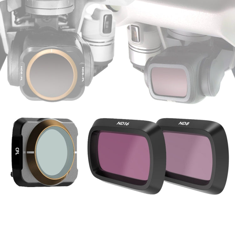Filtro de lente JSR Dron 3 en 1 CPL + ND8 + ND16 para DJI Mavic Air 2