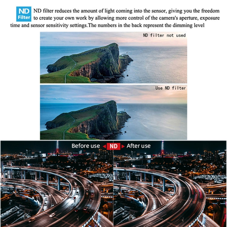 Filtro de lente JSR Dron 3 en 1 CPL + ND8 + ND16 para DJI Mavic Air 2 — imagen 6