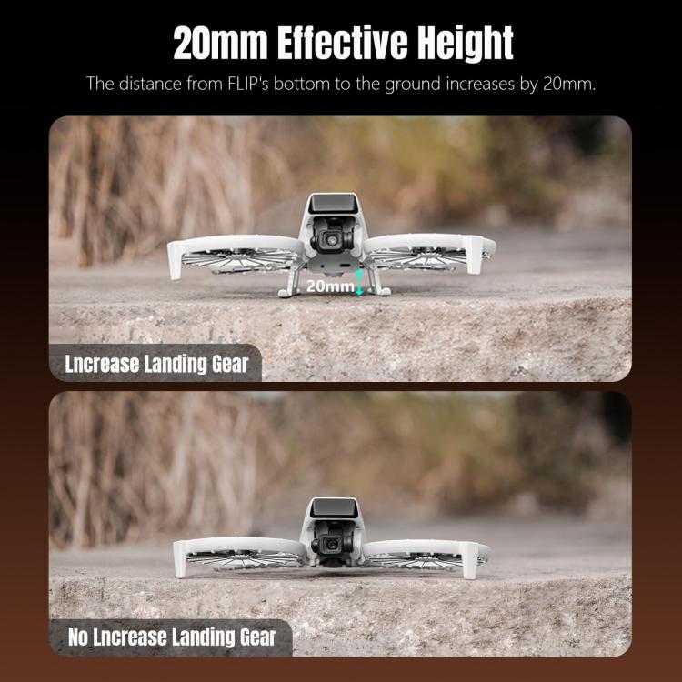 Soporte de entrenamiento para tren de aterrizaje elevado plegable con luz LED para DJI Flip (gris) — imagen 7