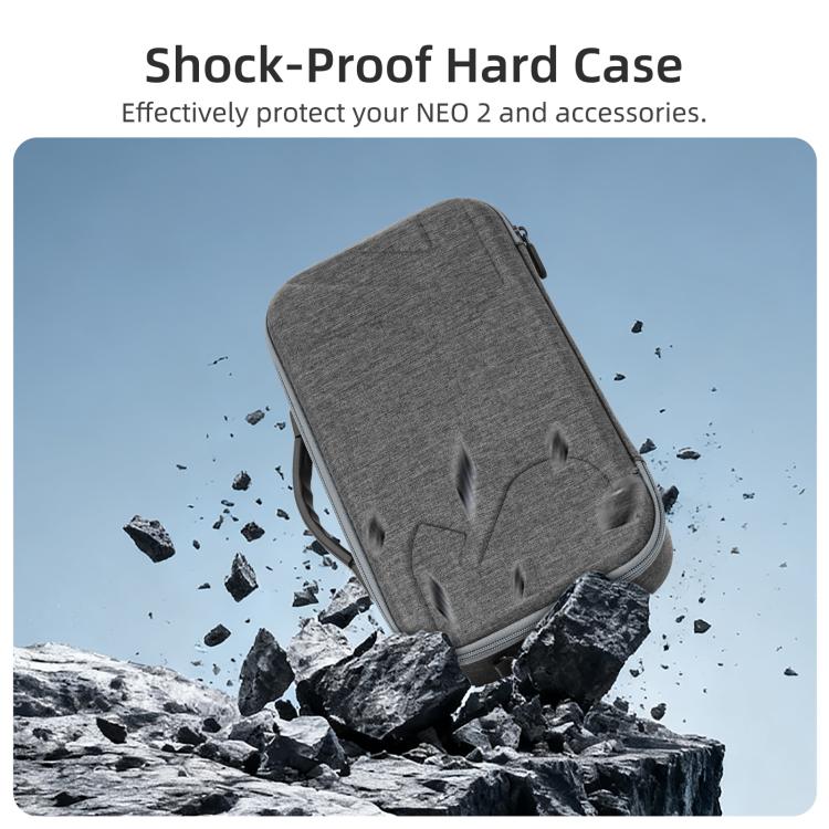 Estuche portátil y bolsa de hombro, funda protectora rígida de viaje para DJI Neo (gris) — imagen 9