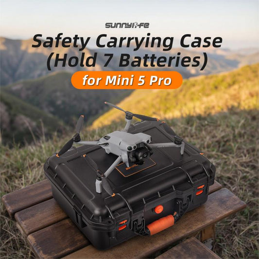 Bolsa de viaje rígida de seguridad Sunnylife, gran capacidad, impermeable, a prueba de golpes para DJI Mini 5 Pro (negra) —…