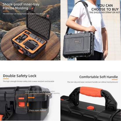 Bolsa de viaje rígida de seguridad Sunnylife, gran capacidad, impermeable, a prueba de golpes para DJI Mini 5 Pro (negra) —…