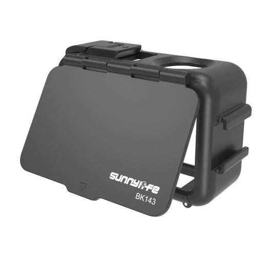 Estuche protector Sunnylife, adaptador de montaje en marco, carcasa con parasol desmontable para DJI Osmo Action 6 (negro)