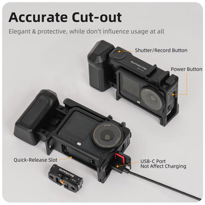 Marco protector desmontable 2 en 1 Sunnylife y asa para fotografía callejera, empuñadura ergonómica con obturador de liberac…
