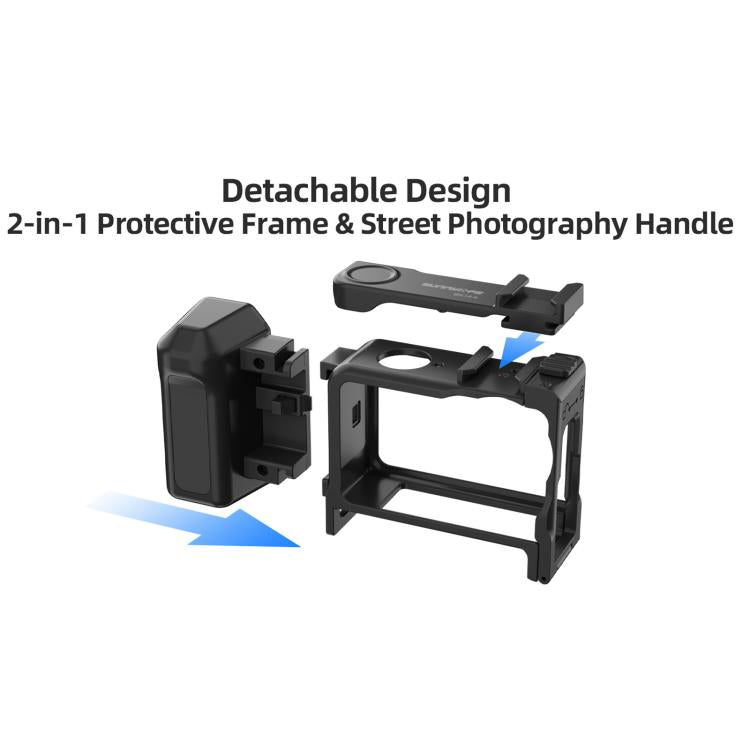 Marco protector desmontable 2 en 1 Sunnylife y asa para fotografía callejera, empuñadura ergonómica con obturador de liberac…