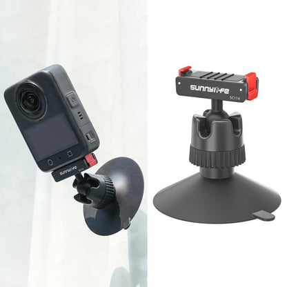 Adaptador de rótula magnética de liberación rápida Sunnylife con ventosa giratoria de 360 grados para DJI Osmo 360 (negro)