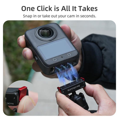 Adaptador de rótula magnética de liberación rápida Sunnylife con ventosa giratoria de 360 grados para DJI Osmo 360 (negro) —…