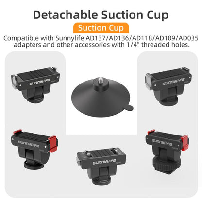 Adaptador de rótula magnética de liberación rápida Sunnylife con ventosa giratoria de 360 grados para DJI Osmo 360 (negro) —…