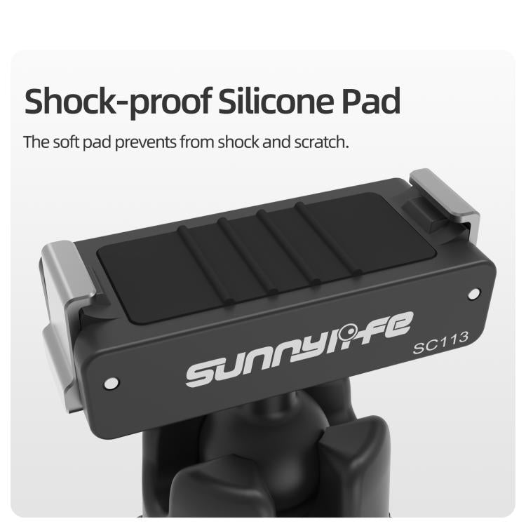 Adaptador de rótula magnética de liberación rápida Sunnylife de doble dirección con ventosa giratoria de 360° (negro) — imag…