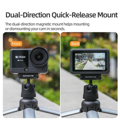 Adaptador de rótula magnética de liberación rápida Sunnylife de doble dirección con ventosa giratoria de 360° (negro) — imag…