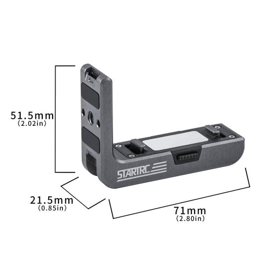Soporte magnético de liberación rápida en forma de L STARTRC para DJI Osmo Action 5 (negro) — imagen 2