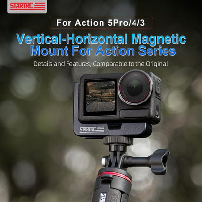 Soporte magnético de liberación rápida en forma de L STARTRC para DJI Osmo Action 5 (negro) — imagen 4