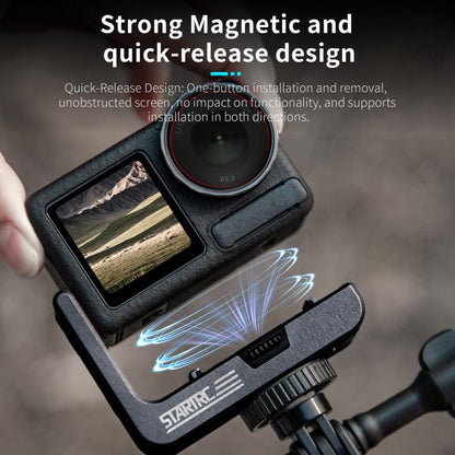 Soporte magnético de liberación rápida en forma de L STARTRC para DJI Osmo Action 5 (negro) — imagen 5