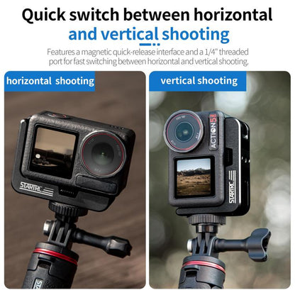 Soporte magnético de liberación rápida en forma de L STARTRC para DJI Osmo Action 5 (negro) — imagen 6