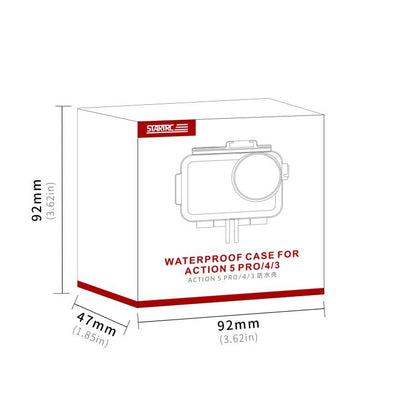 Carcasa de buceo impermeable STARTRC de 40 m para DJI Osmo Action 5 (transparente) — imagen 5