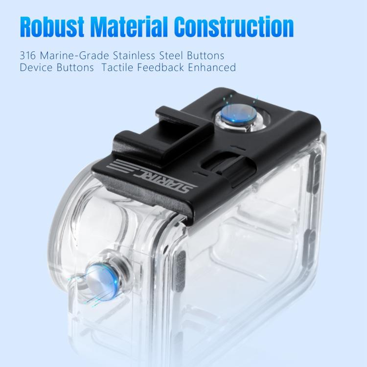 Carcasa de buceo impermeable STARTRC de 40 m para DJI Osmo Action 5 (transparente) — imagen 10