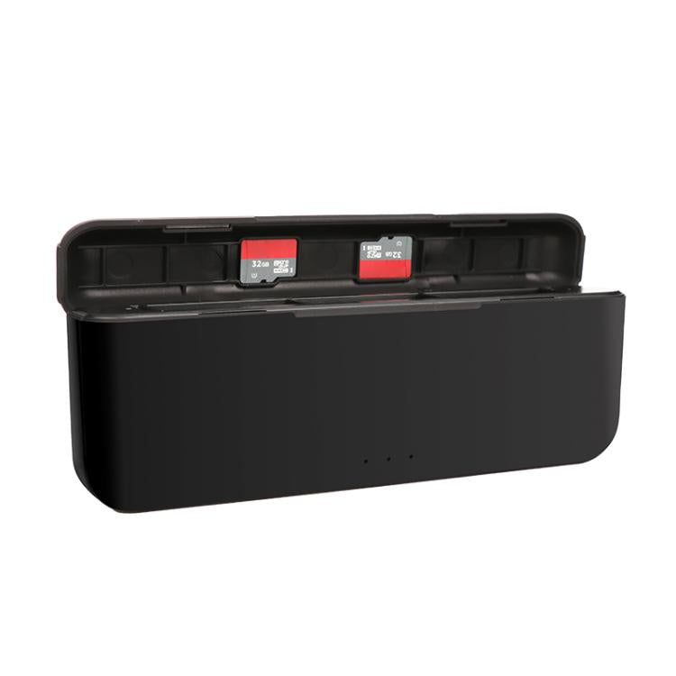 Baterías Caja de almacenamiento para cargador de multifunción de tres ranuras para DJI Osmo Action 5 (negra)
