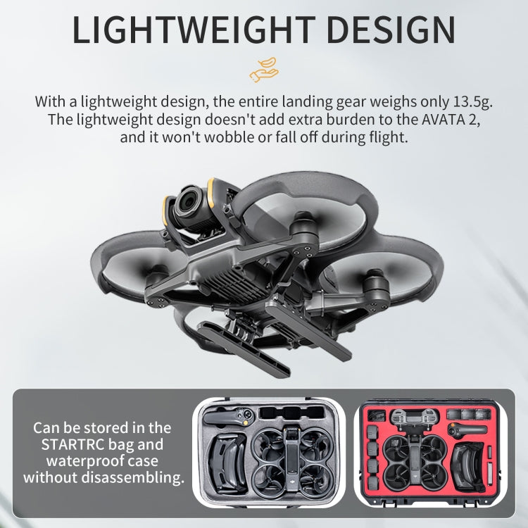 STARTRC Estante de entrenamiento para tren de aterrizaje elevado plegable para DJI Avata 2 (negro) — imagen 4