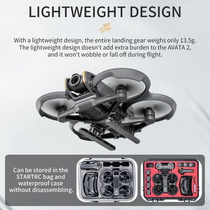 STARTRC Estante de entrenamiento para tren de aterrizaje elevado plegable para DJI Avata 2 (negro) — imagen 4