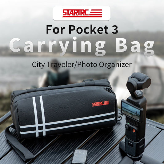 Bolsa de almacenamiento portátil STARTRC con correa de mano para DJI Mic 2 / Osmo Pocket 3 (negra) para DJI DJI Mic 2, DJI O…