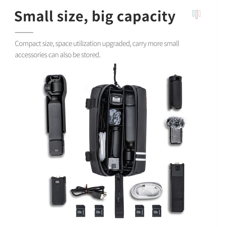 Bolsa de almacenamiento portátil STARTRC con correa de mano para DJI Mic 2 / Osmo Pocket 3 (negra) para DJI DJI Mic 2, DJI O…