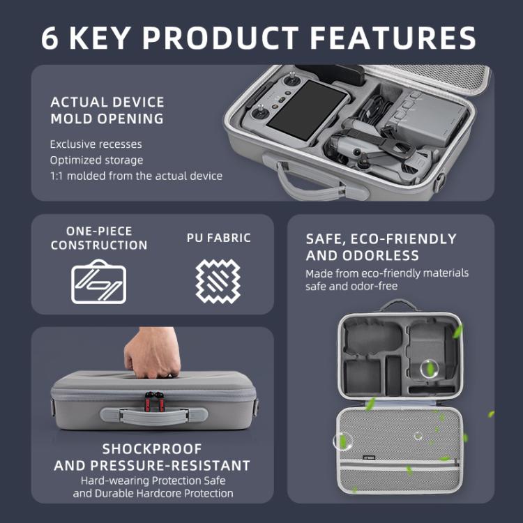 Bolso de hombro de PU para DJI Mini 5 Pro (gris) — imagen 6