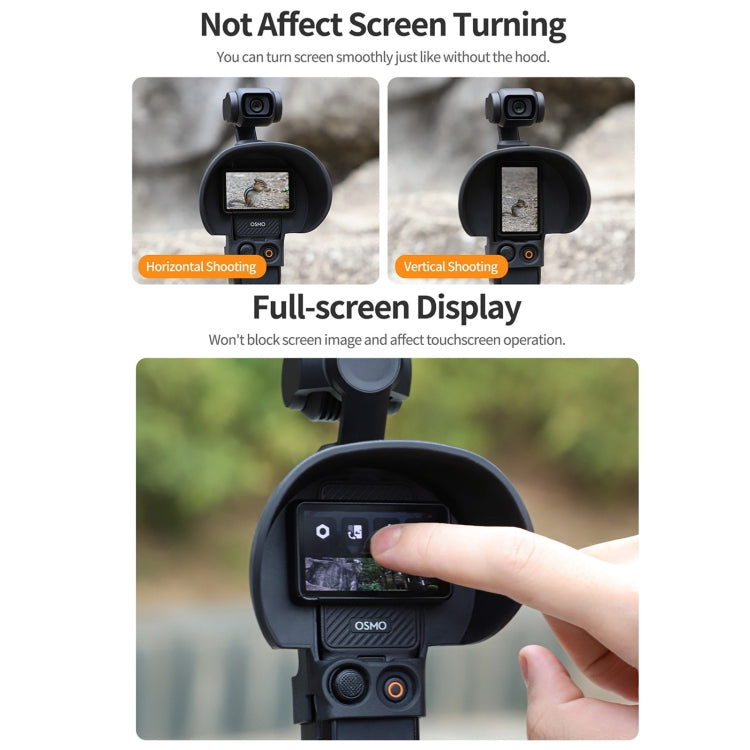 Cubierta Sunnylife Parasol protectora de pantalla Capucha para DJI Osmo Pocket 3 (Negro) — imagen 4