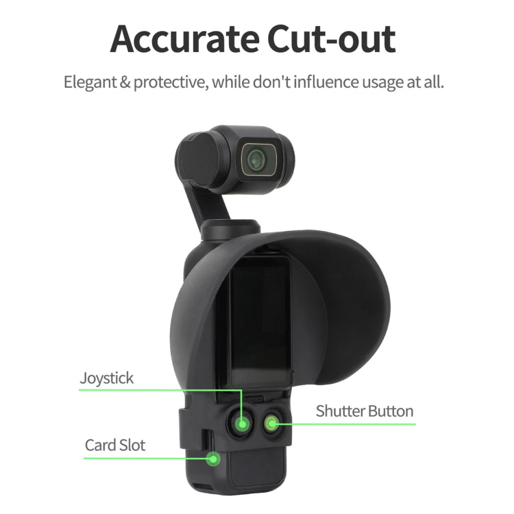 Cubierta Sunnylife Parasol protectora de pantalla Capucha para DJI Osmo Pocket 3 (Negro) — imagen 6