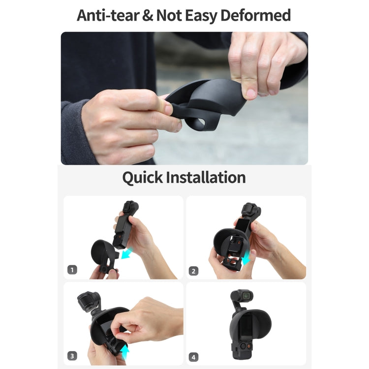 Cubierta Sunnylife Parasol protectora de pantalla Capucha para DJI Osmo Pocket 3 (Negro) — imagen 7