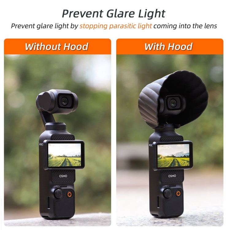 Cubierta Sunnylife Parasol protectora de lente Parasol para DJI Osmo Pocket 3 (negro) — imagen 3
