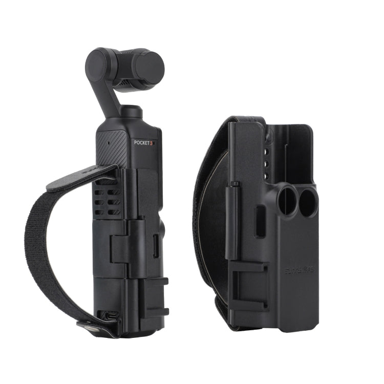 Marco Sunnylife banda de mano protector cubierta de manija de extensión de zapata fría para DJI Osmo Pocket 3 (negro)