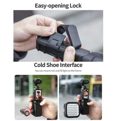 Marco Sunnylife banda de mano protector cubierta de manija de extensión de zapata fría para DJI Osmo Pocket 3 (negro) — imag…
