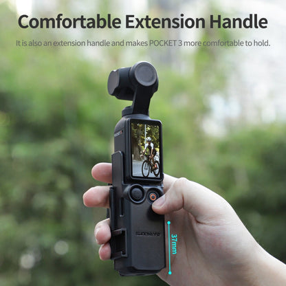 Marco Sunnylife banda de mano protector cubierta de manija de extensión de zapata fría para DJI Osmo Pocket 3 (negro) — imag…
