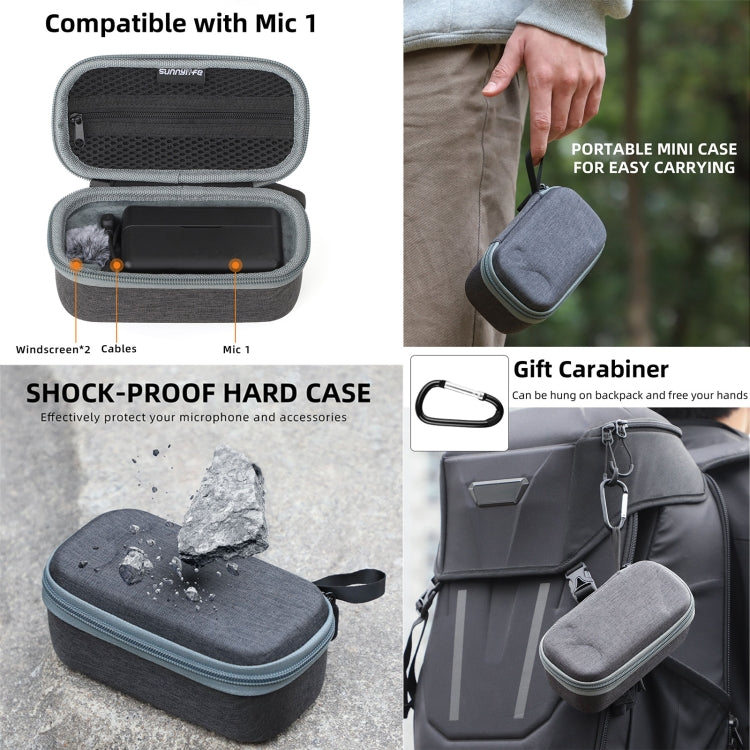 Estuche de transporte Sunnylife B770 Mini Bolsa de almacenamiento de micrófono inalámbrico para DJI Mic 2 (gris) — imagen 3