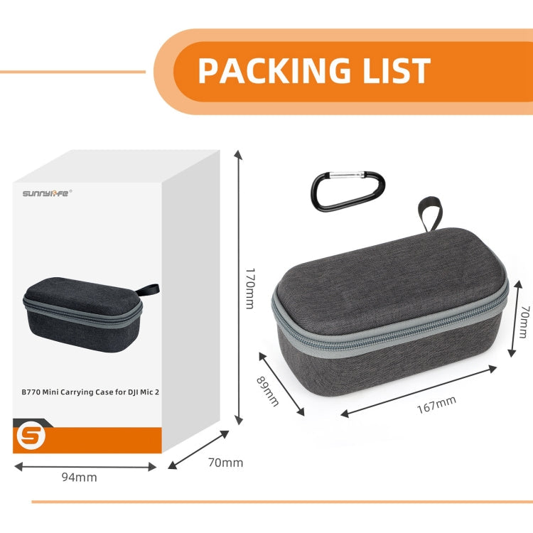Estuche de transporte Sunnylife B770 Mini Bolsa de almacenamiento de micrófono inalámbrico para DJI Mic 2 (gris) — imagen 6