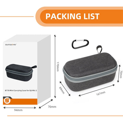 Estuche de transporte Sunnylife B770 Mini Bolsa de almacenamiento de micrófono inalámbrico para DJI Mic 2 (gris) — imagen 6