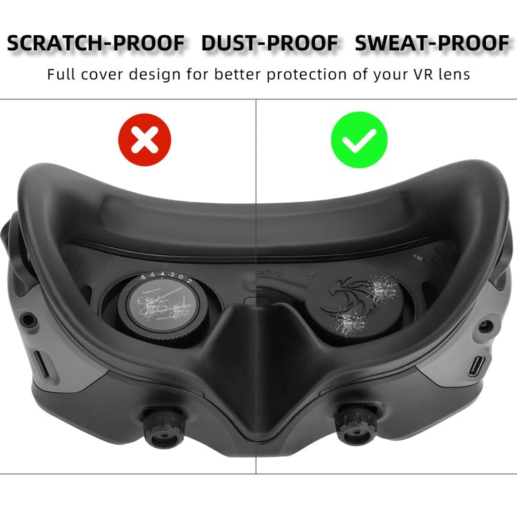 Cubierta de lente Goggles 2 / Goggles 3 VR a prueba de polvo Funda de silicona Protector suave (Negro) — imagen 9