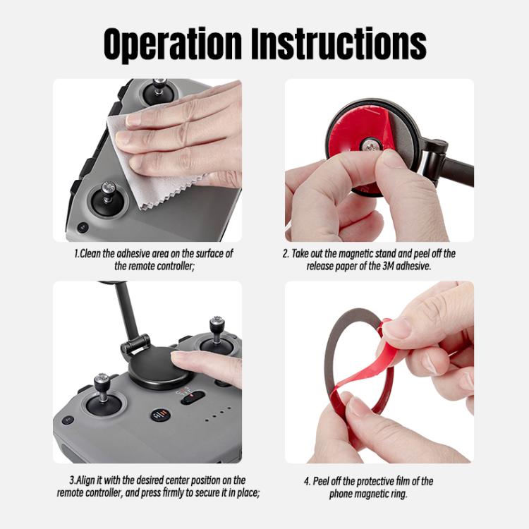 Soporte magnético para teléfono para control remoto RC-N STARTRC (negro) — imagen 14