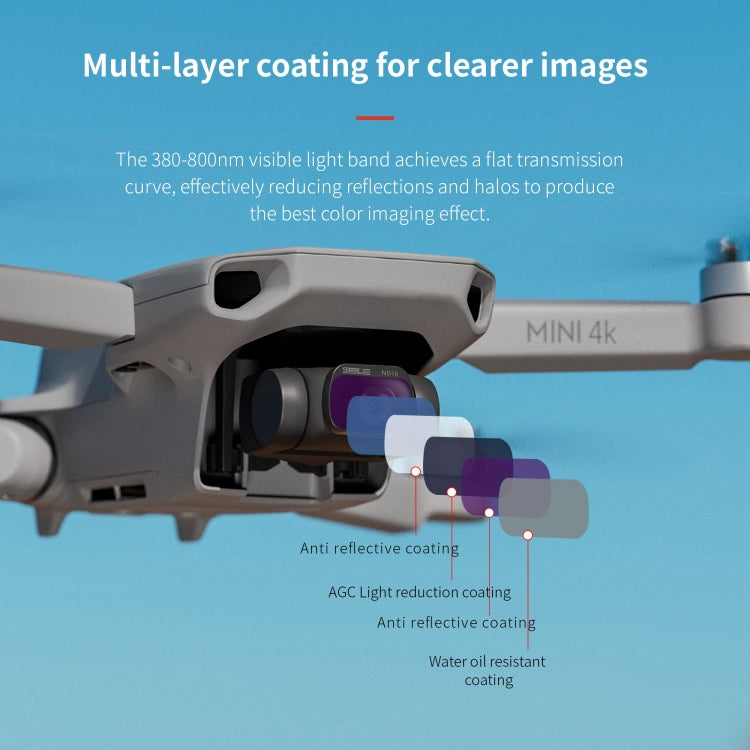 Filtro de lente STARTRC 4 en 1 ND8 ND16 ND32 ND64 para DJI Mini 4K / Mini 2 SE para DJI DJI Mini 4K, DJI Mini 2 SE — imagen 4
