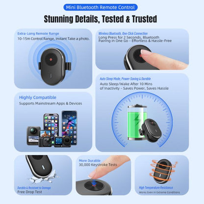 Mini cámara de acción STARTRC con control remoto inalámbrico (negra) para DJI Mini — imagen 7