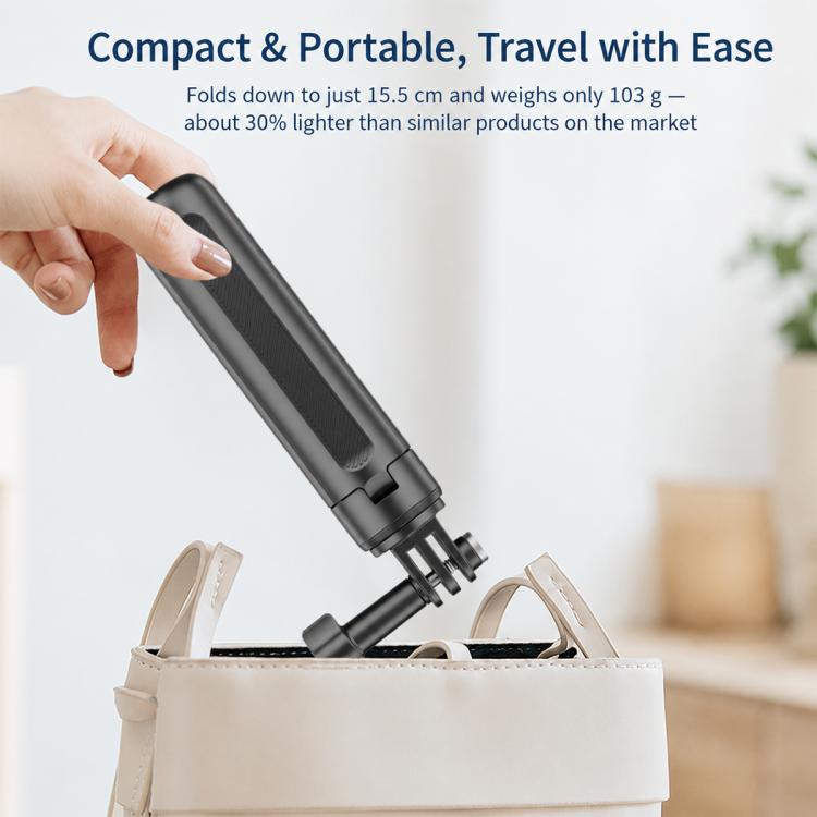 Trípode Mini VT-13 con palo selfie de mano, Insta360, GoPro y otras cámaras de acción (negro) para DJI Mini — imagen 5