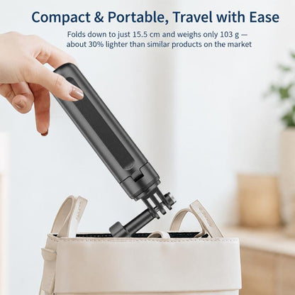 Trípode Mini VT-13 con palo selfie de mano, Insta360, GoPro y otras cámaras de acción (negro) para DJI Mini — imagen 5