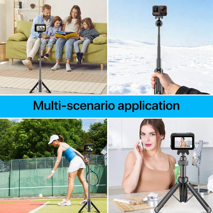 Trípode de mesa magnético VT-10 con rótula telescópica y palo selfie, Insta360, GoPro y otras cámaras de acción para DJI Osm…