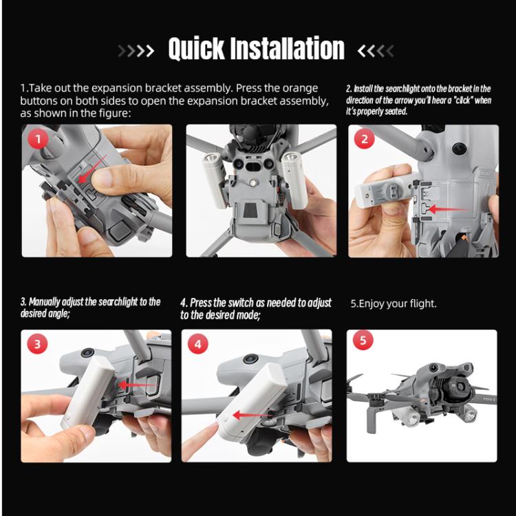 Linterna LED de señalización y luz de navegación nocturna STARTRC para DJI Mini 5 Pro (gris) — imagen 16