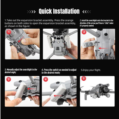 Linterna LED de señalización y luz de navegación nocturna STARTRC para DJI Mini 5 Pro (gris) — imagen 16