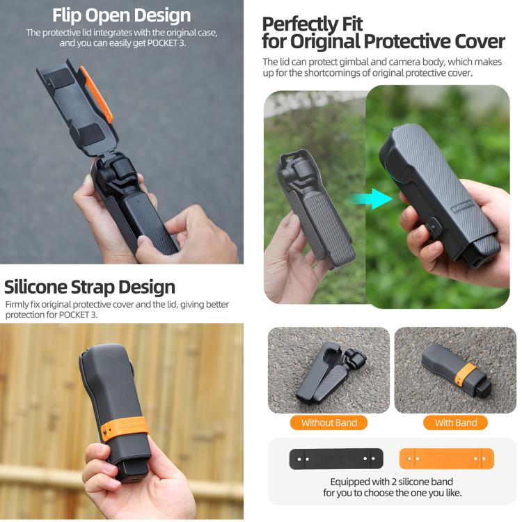 Funda protectora para caja de almacenamiento Sunnylife para DJI Osmo Pocket 3 (negra) — imagen 3