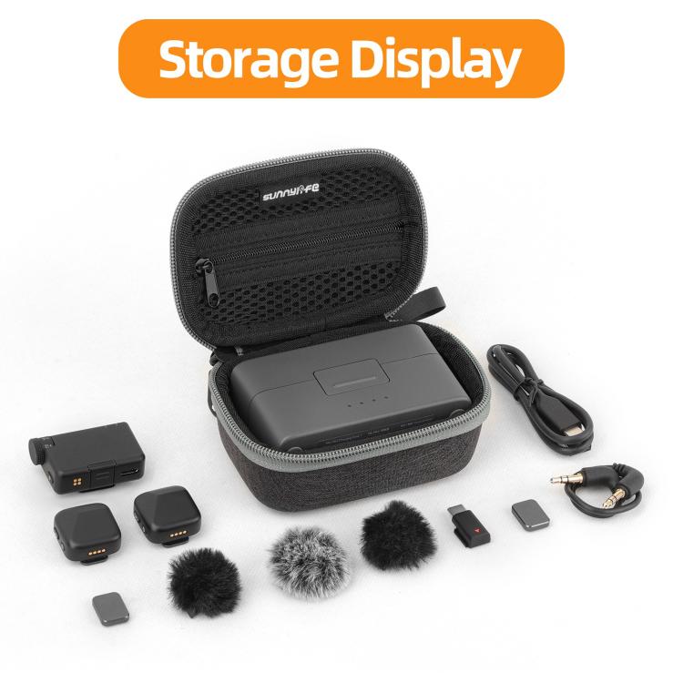 Bolsa protectora portátil para almacenamiento de Mic Mini Sunnylife (negra) para DJI Mini — imagen 4